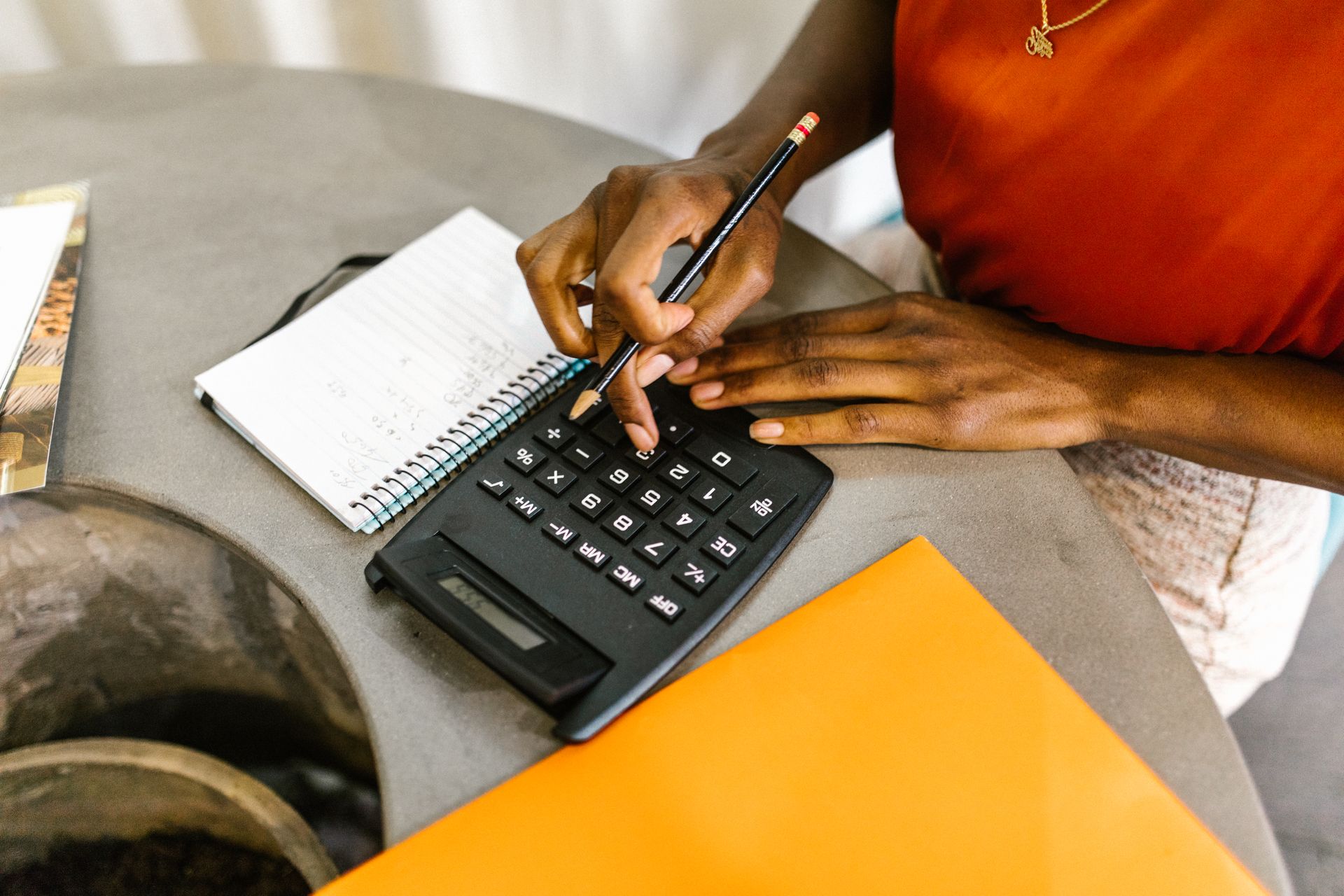 Working through the numbers with a calculator and a notebook